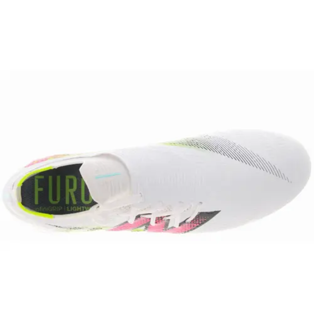 New Balance Furon Pro FG V7 White Hi-Lite Neon Pink
