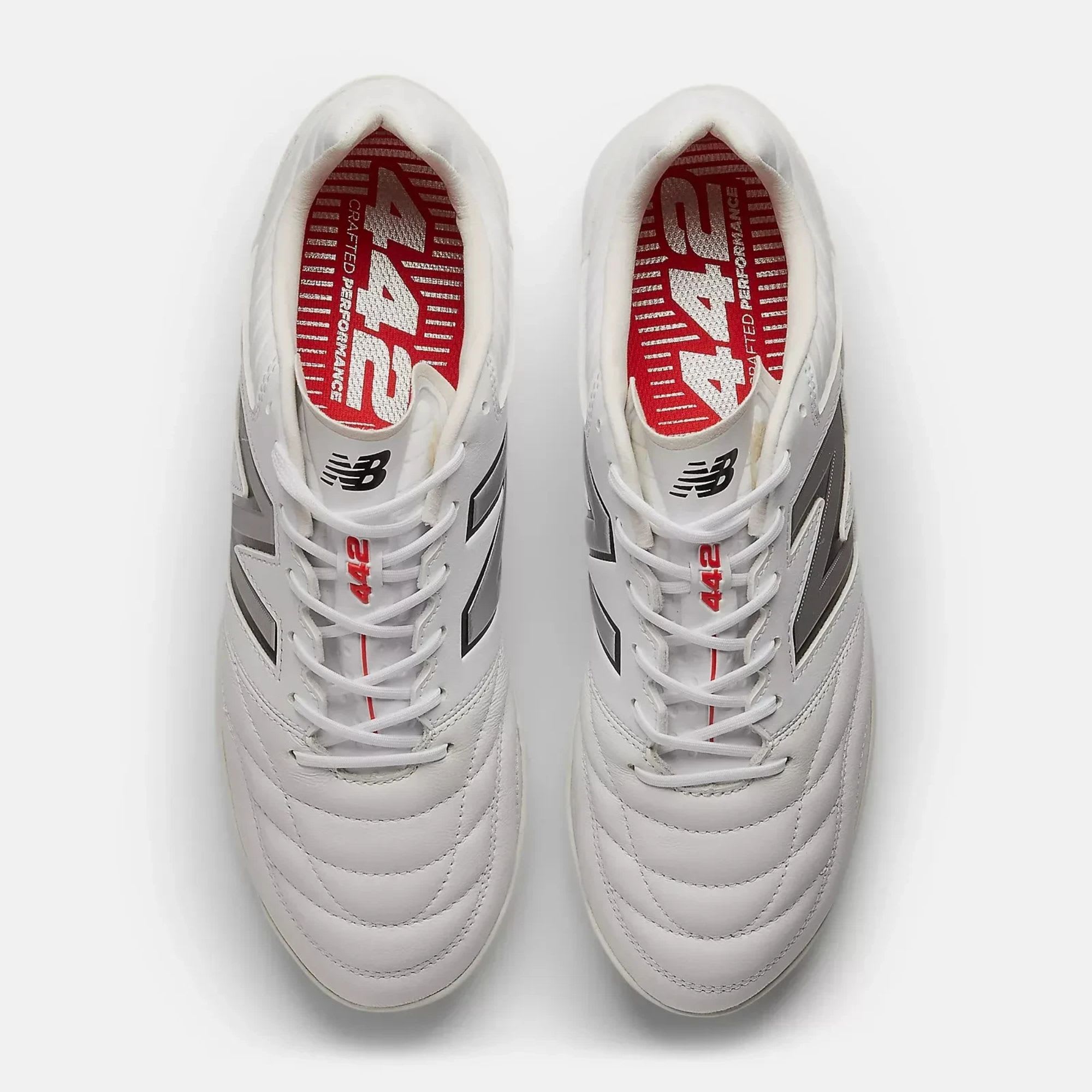 New Balance 442 Pro TF v2 White Black Team Red