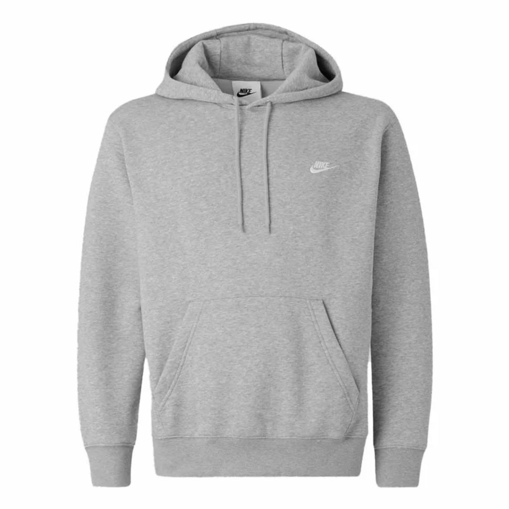 Nike Club Men's Pullover Fleece Hoodie Dark Grey Heather