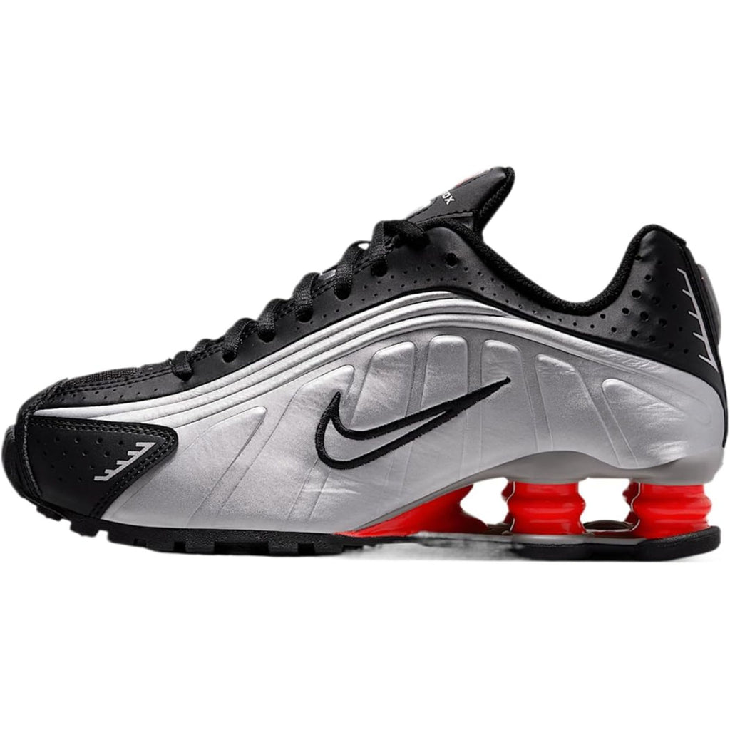 Nike Shox R4 Metallic Silver Black Picante Red (GS)