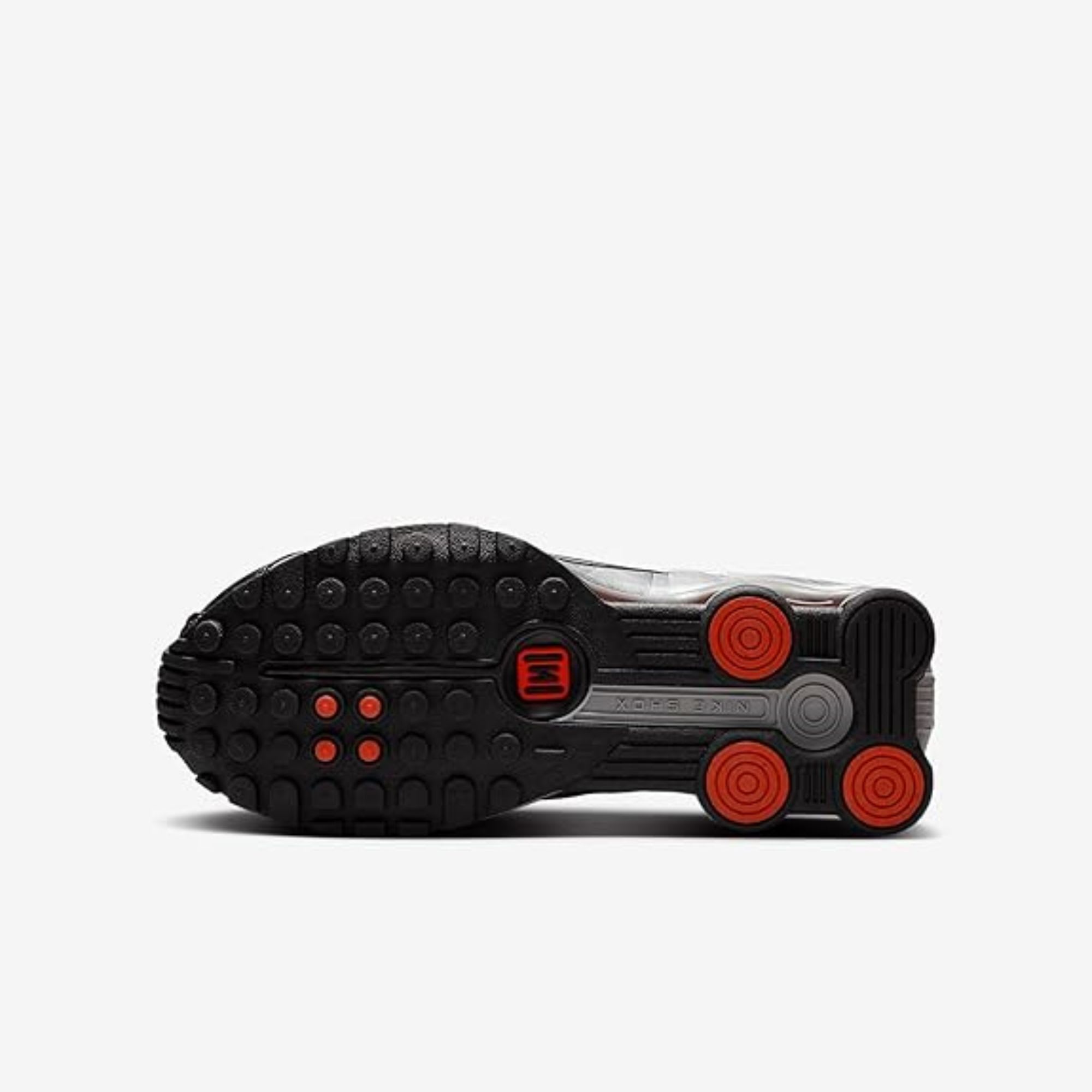 Nike Shox R4 Metallic Silver Black Picante Red (GS)