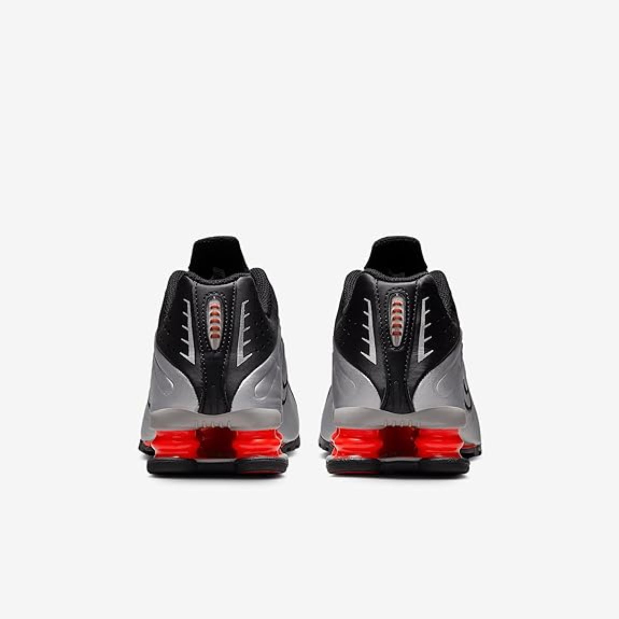 Nike Shox R4 Metallic Silver Black Picante Red (GS)