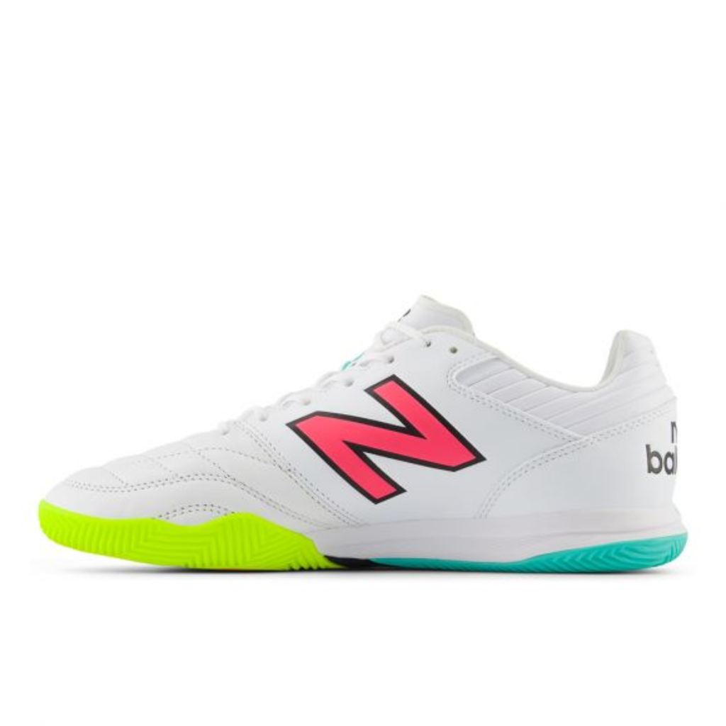 New Balance 442 Pro Indoor v2 White Hi-Lite Neon Pink