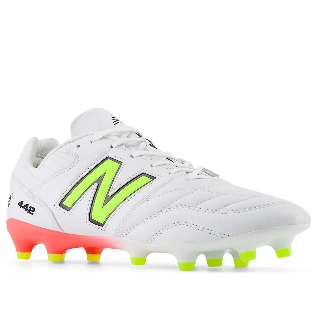 New Balance 442 Pro FG v2 White Energy Red Hi-Lite