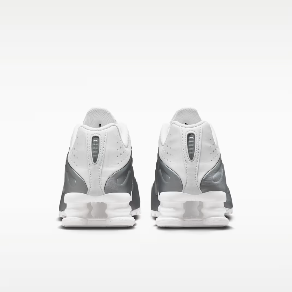 Nike Shox R4 White Bright Crimson Metallic Silver (GS)
