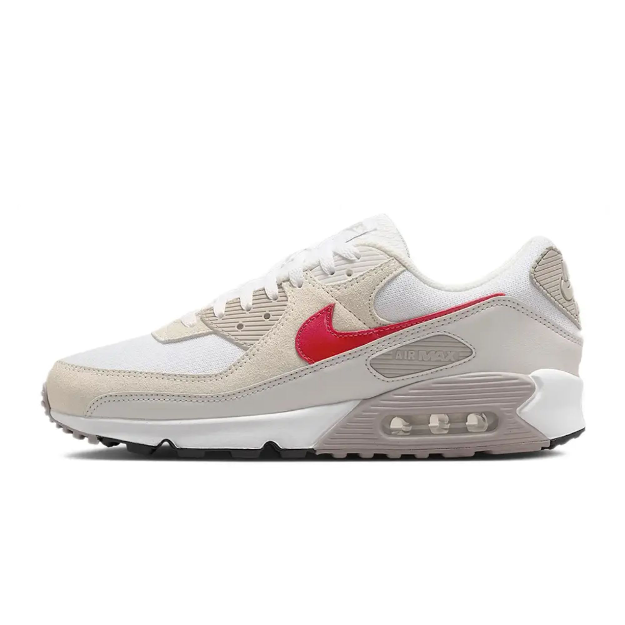 Nike Air Max 90 White College Grey Vast Grey University Red