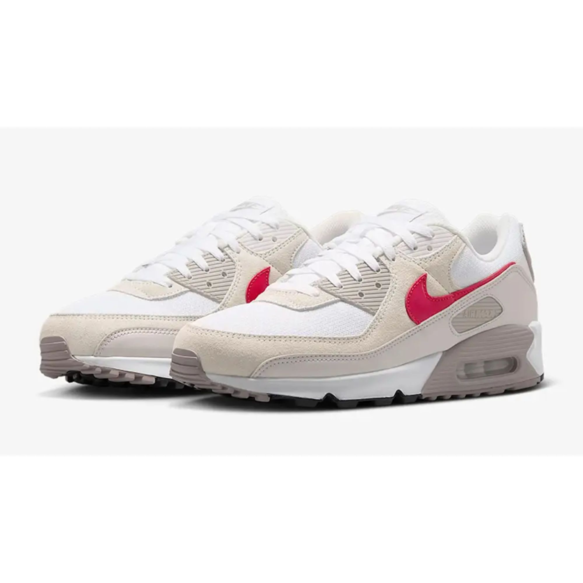 Nike Air Max 90 White College Grey Vast Grey University Red