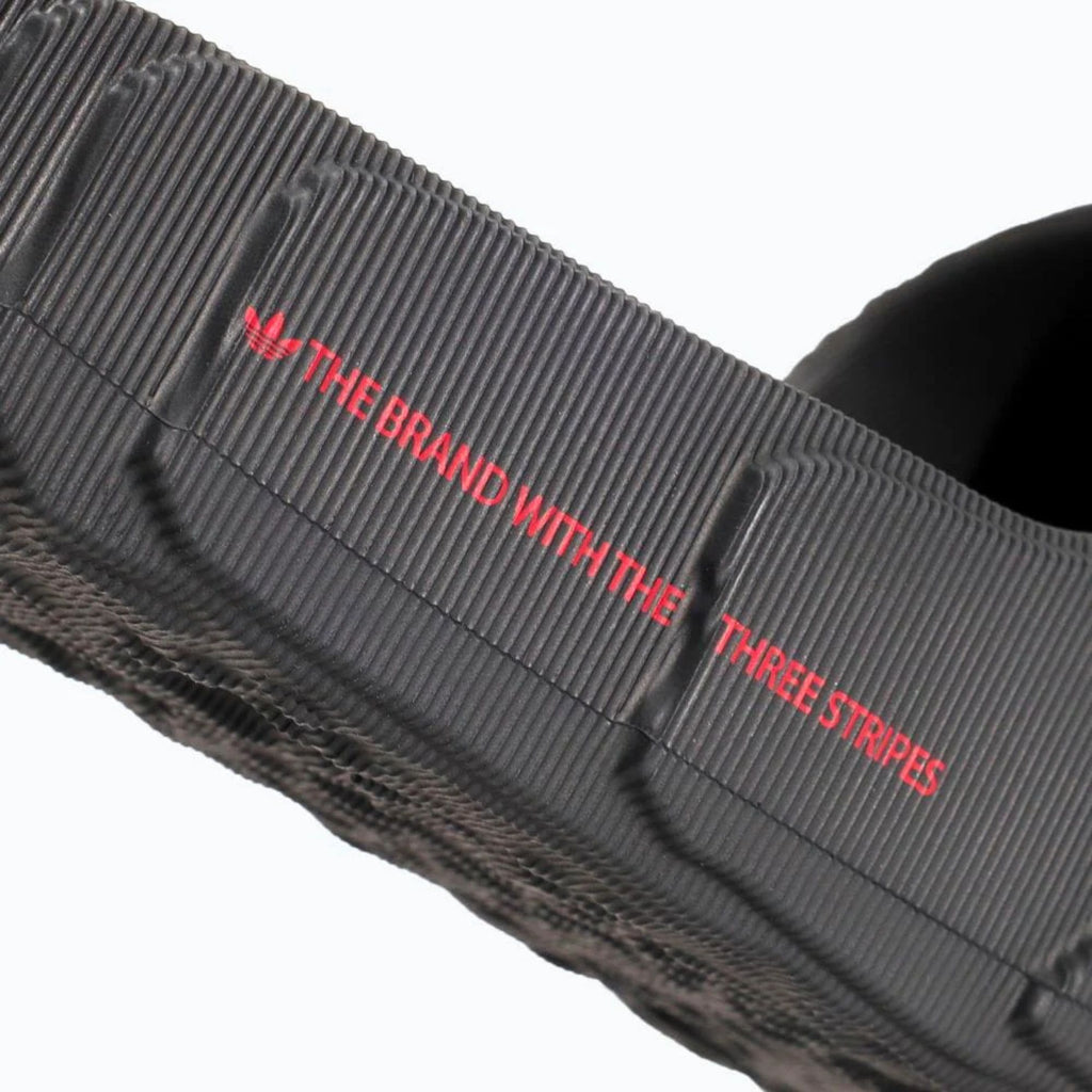 adidas Adilette 22 Slides Black Scarlet
