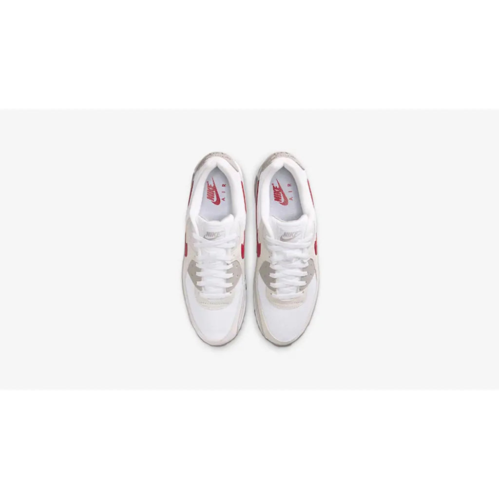 Nike Air Max 90 White College Grey Vast Grey University Red