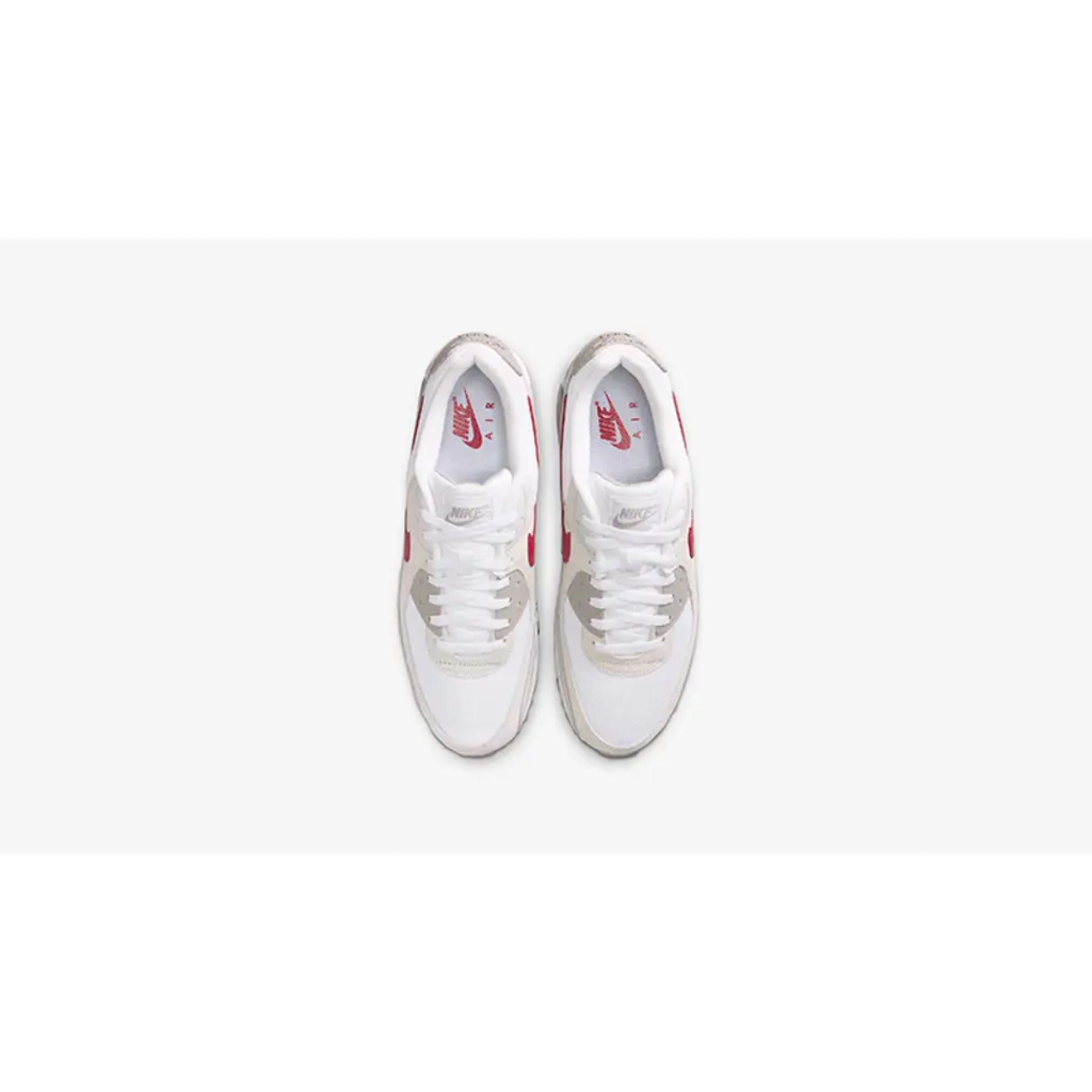 Nike Air Max 90 White College Grey Vast Grey University Red