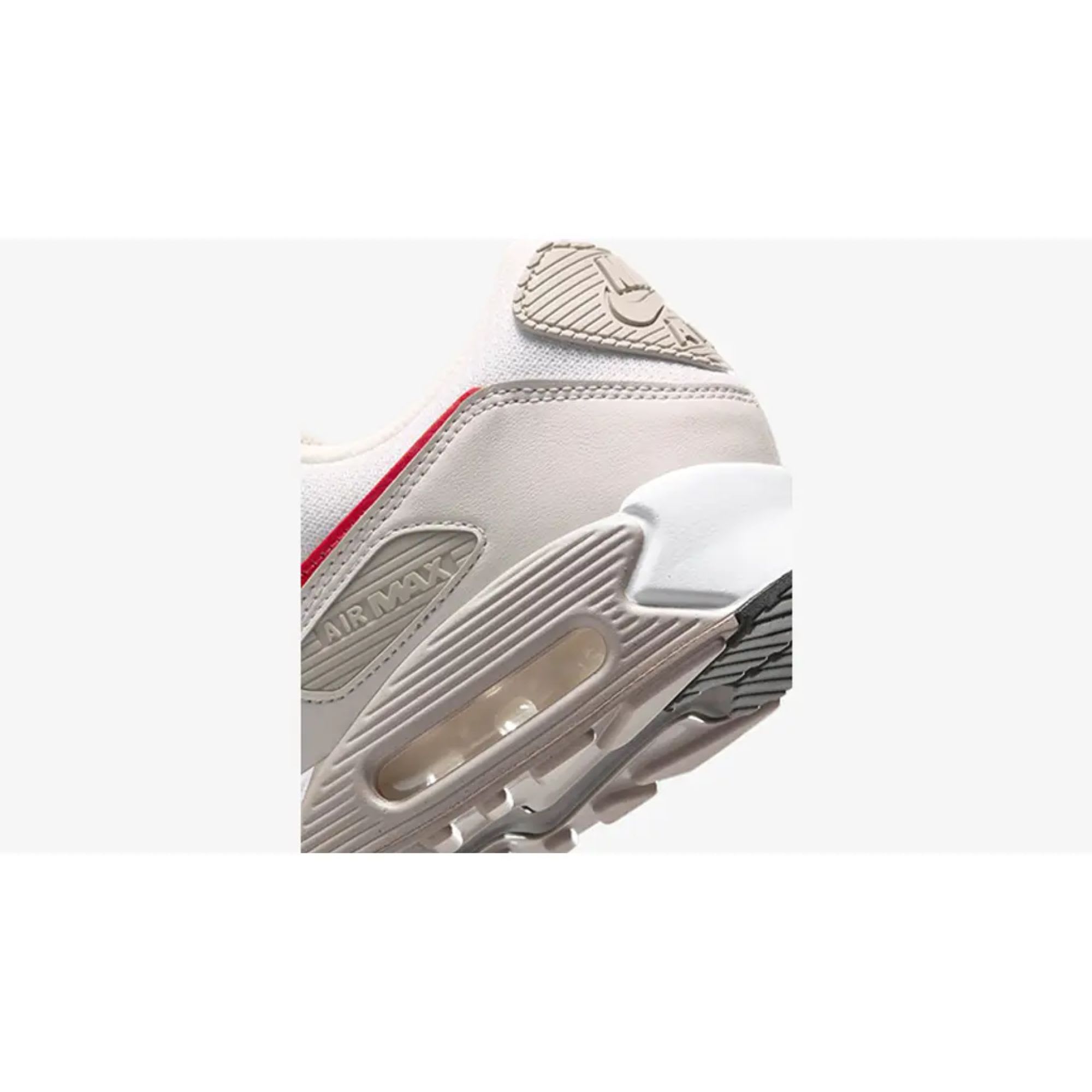 Nike Air Max 90 White College Grey Vast Grey University Red
