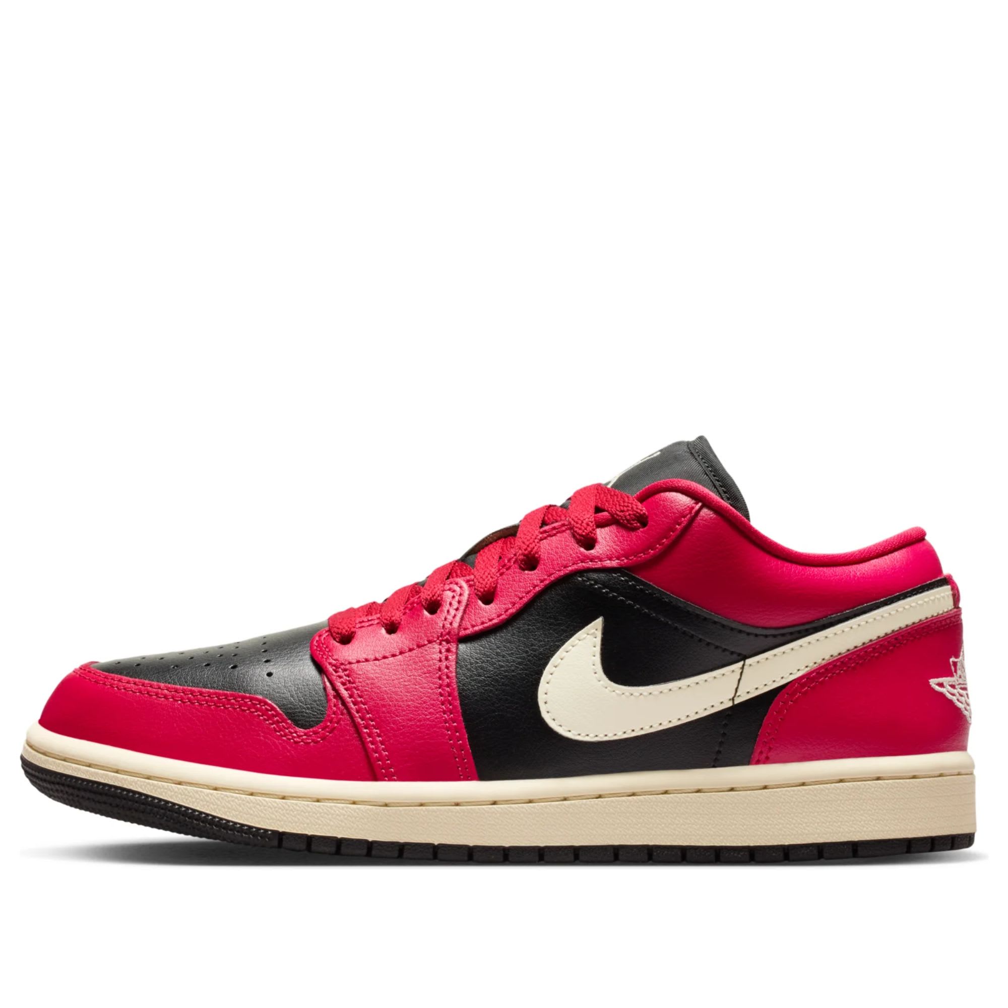 Jordan 1 Low Mystic Hibiscus Black (Women's)