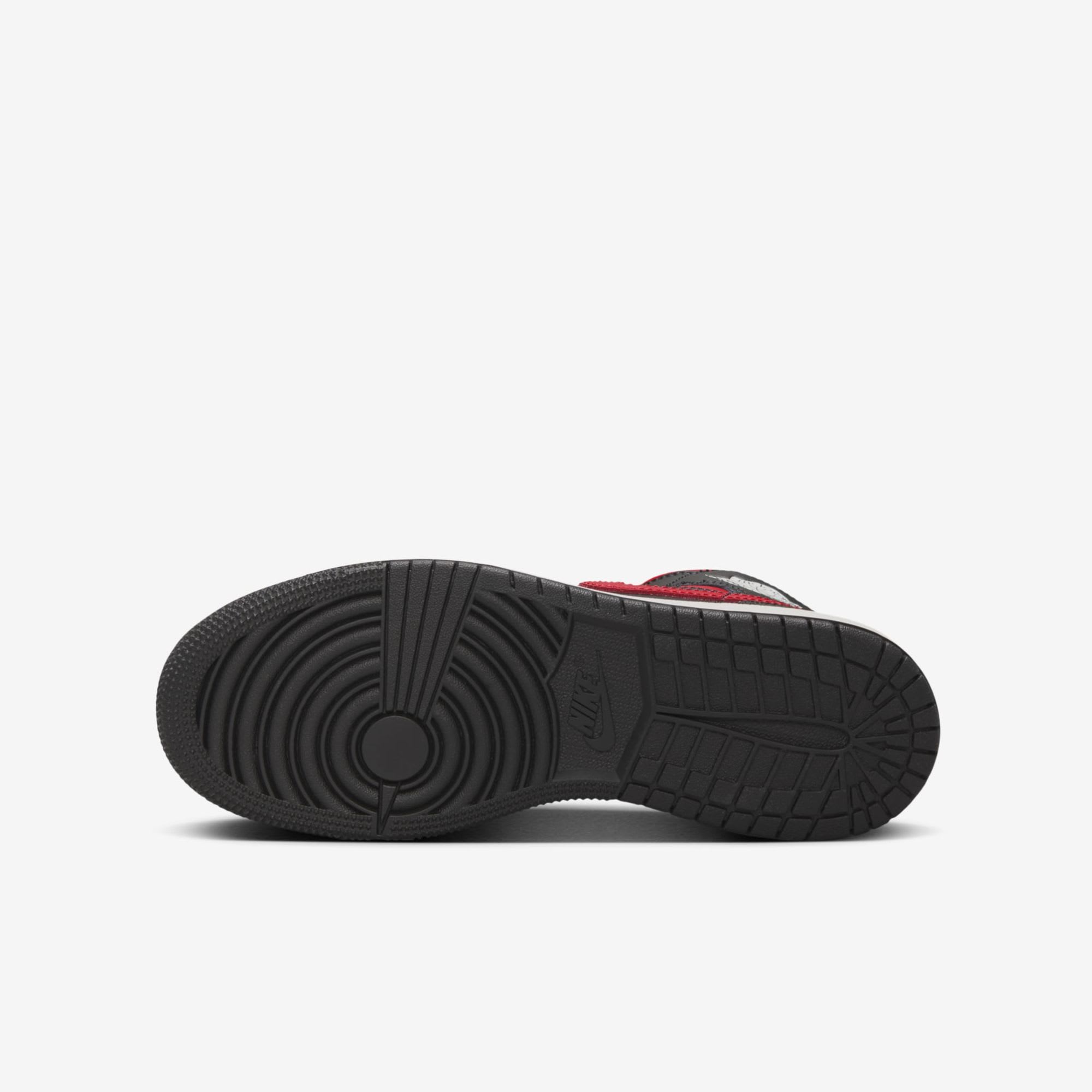 Jordan 1 Mid Black Summit White Varsity Red (GS)