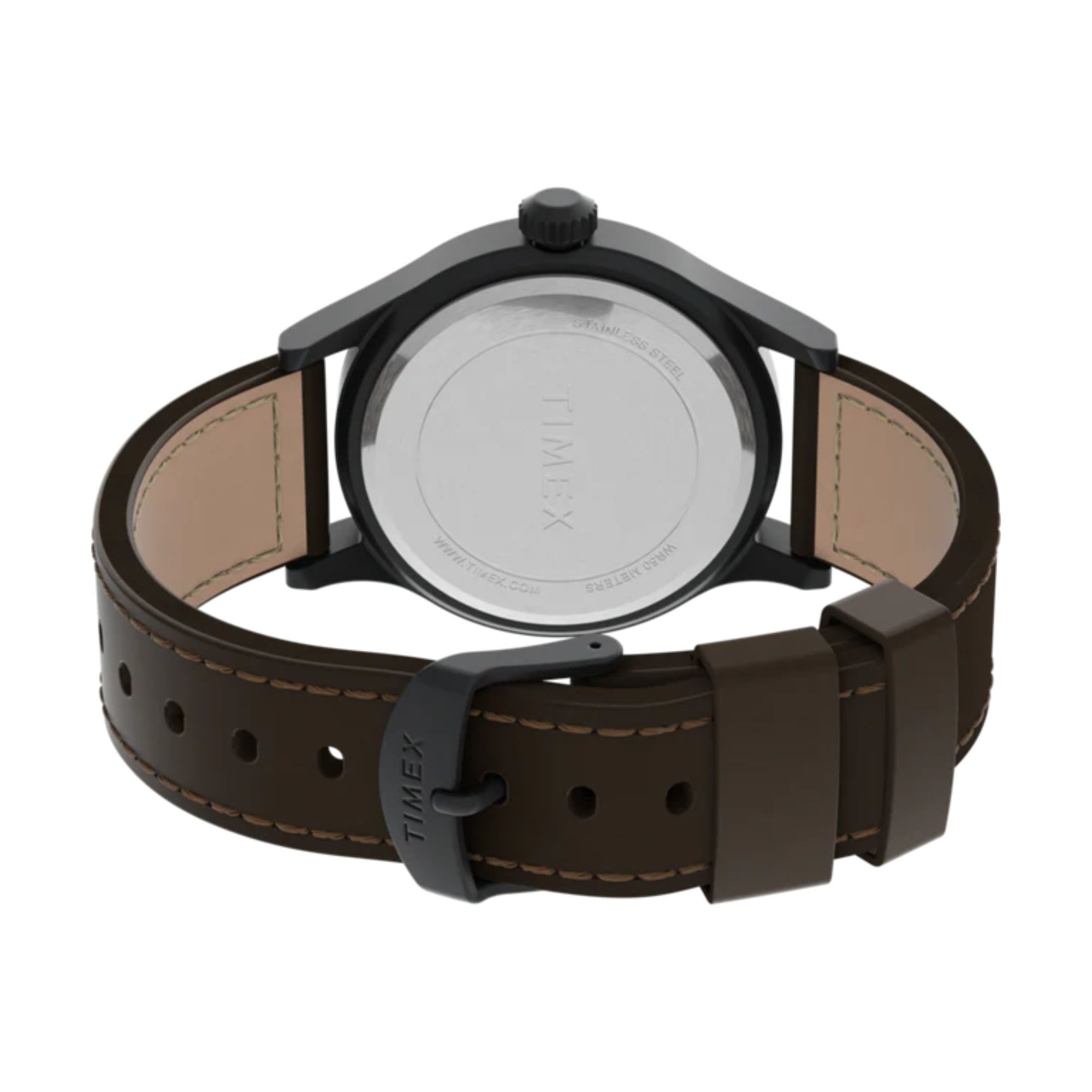 Timex "Expedition Scout 40mm Leather Strap Watch"