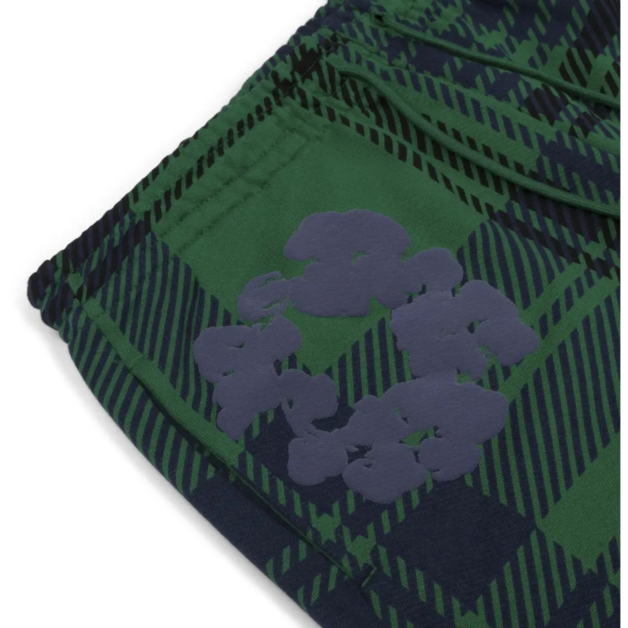Denim Tears Plaid Cotton Wreath Sweatpants Green