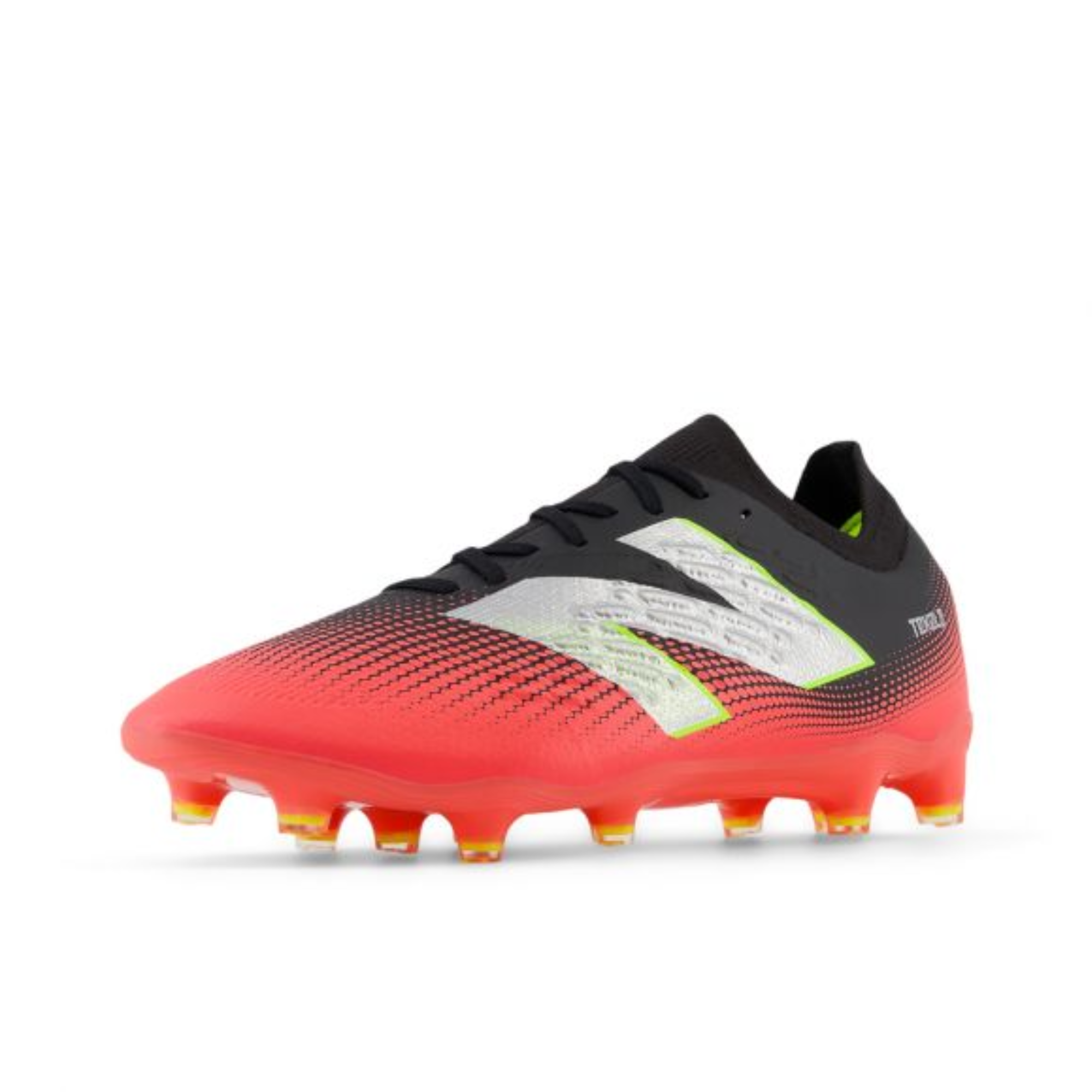 New Balance Tekela Magia V4+ Low Laced FG Black Energy Red Metallic Silver