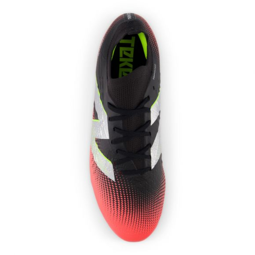New Balance Tekela Magia V4+ Low Laced FG Black Energy Red Metallic Silver