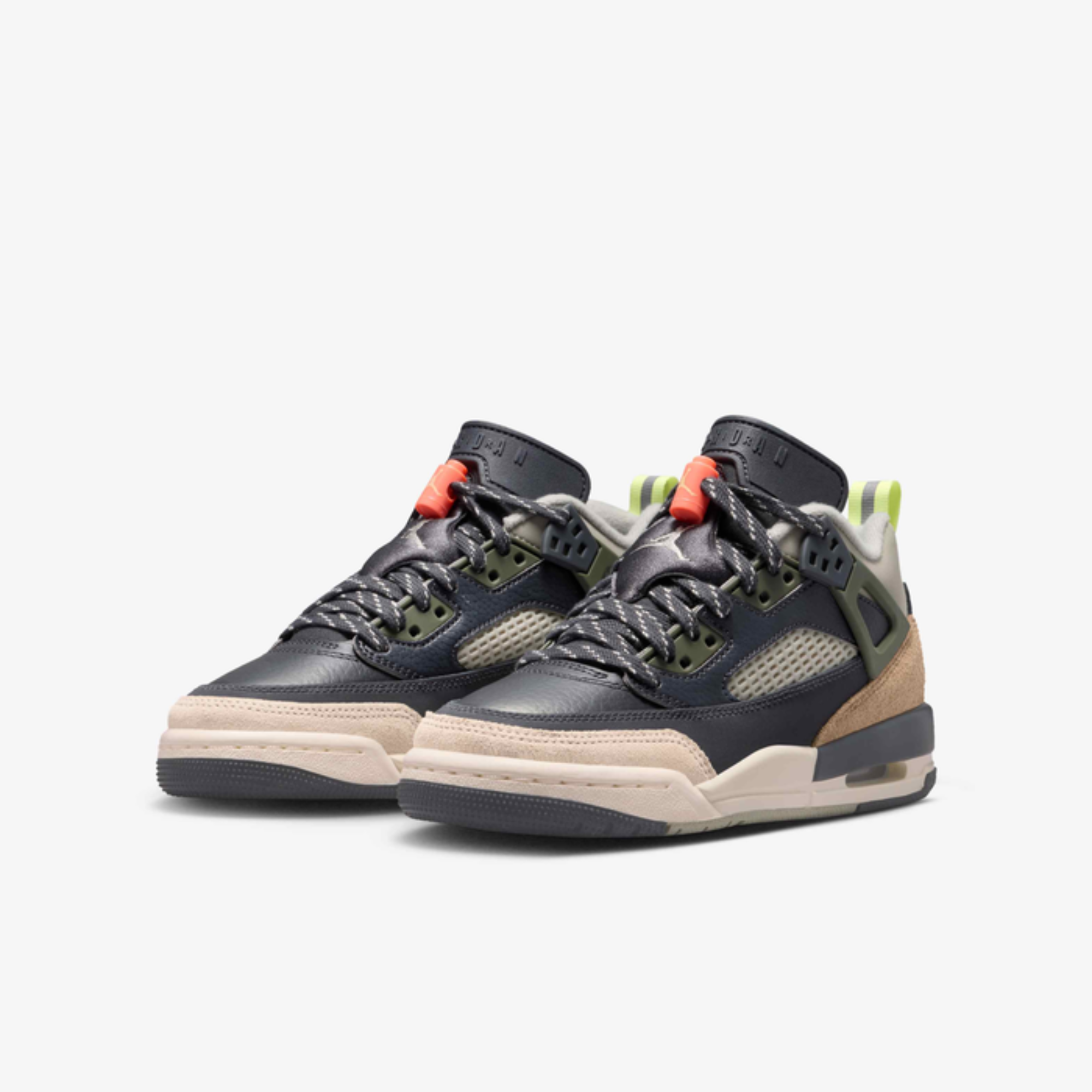 Jordan Spizike Low Anthracite Mango Cargo Khaki (GS)