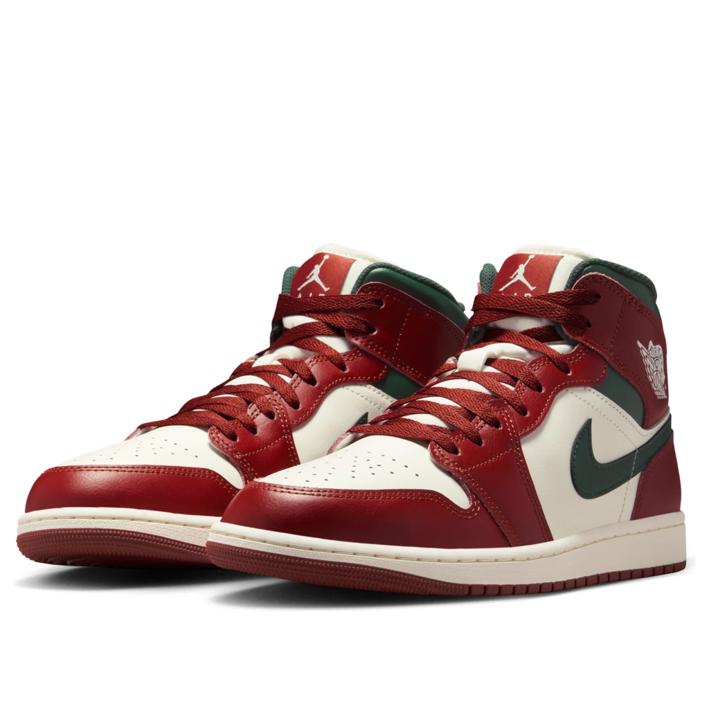 Jordan 1 Mid Redstone Midnight Green