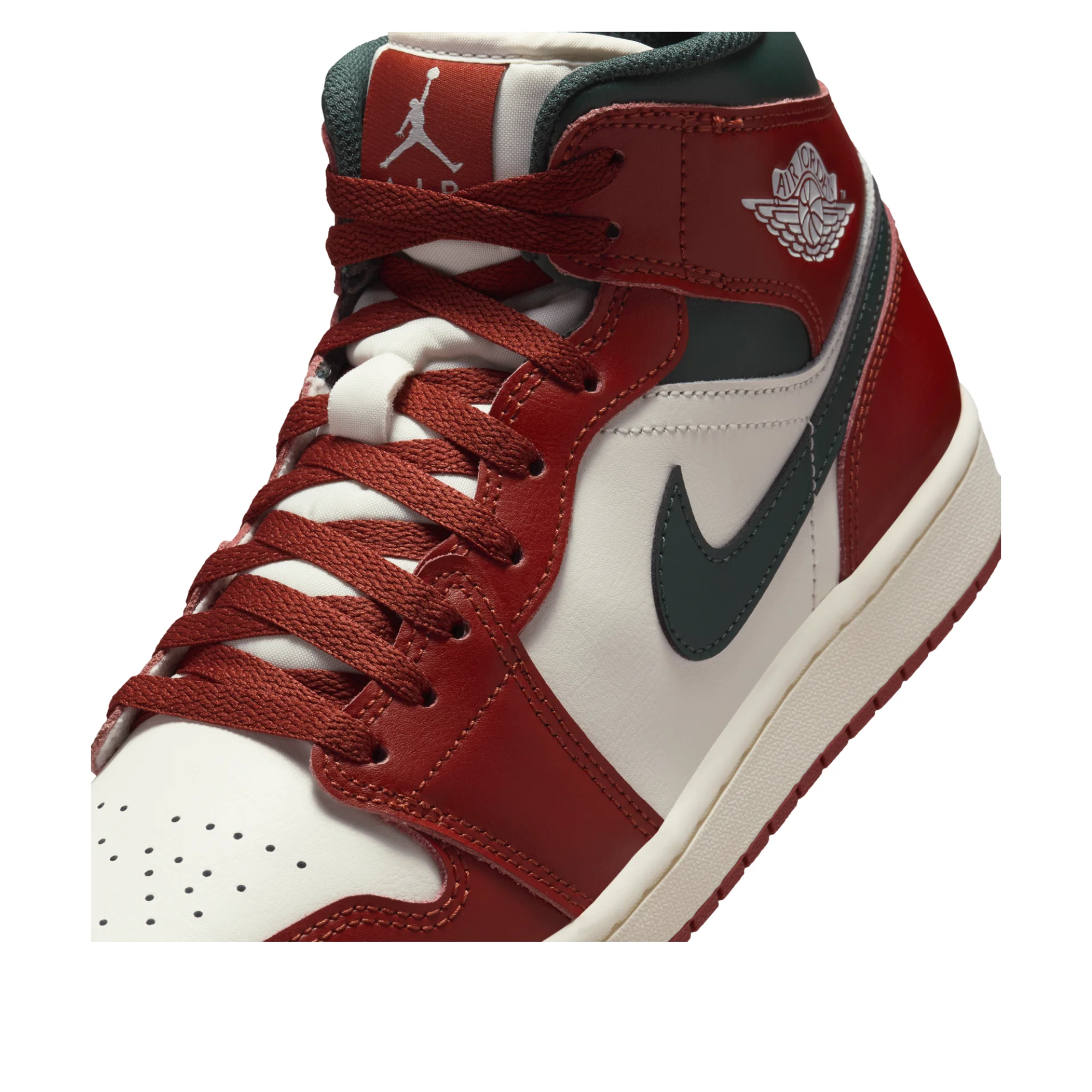 Jordan 1 Mid Redstone Midnight Green