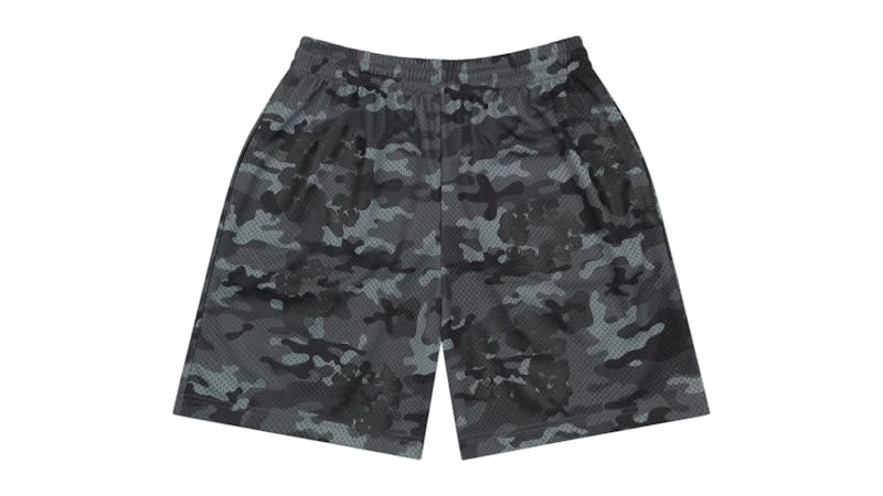 Denim Tears Camo Cotton Wreath Mesh Shorts Black