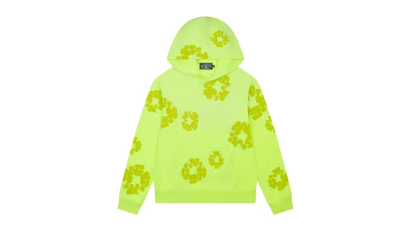 Denim Tears Mono Cotton Wreath Hoodie Neon Green