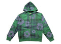 Denim Tears Plaid Cotton Wreath Zip Hoodie Green