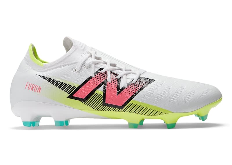 New Balance Furon Pro FG V7 White Hi-Lite Neon Pink