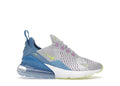 Nike Air Max 270 Pure Platinum Rush Fuchsia Blue Beyond Light Lemon Twist (GS)
