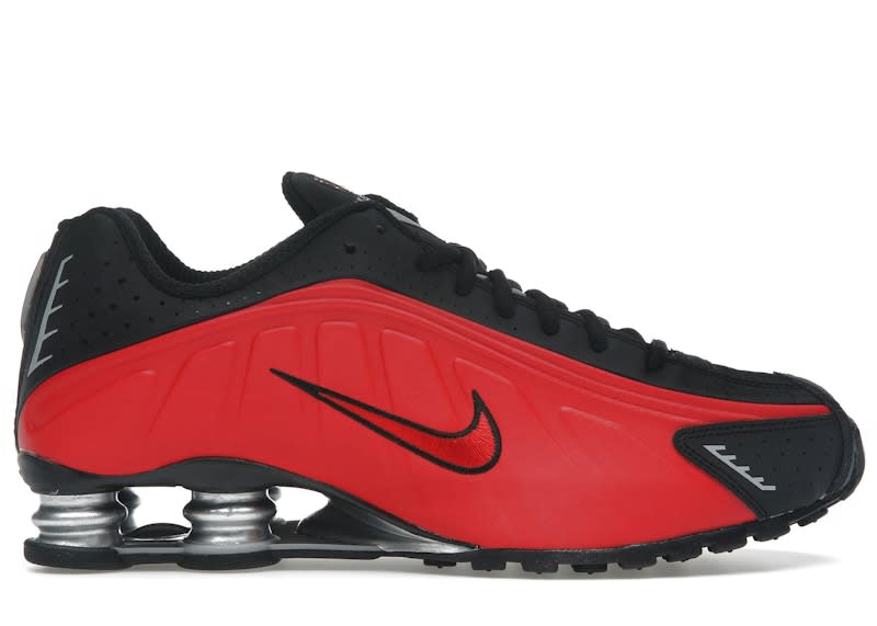 Nike Shox R4 University Red Black Metallic Silver